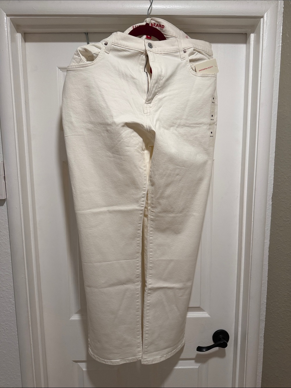 Lucky Brand Men's Cream Straight-Leg Jeans
